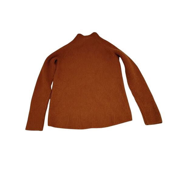 Madewell Northfield Mockneck Sweater Mustard Yellow Wool Blend Size Small - Picture 2 of 5